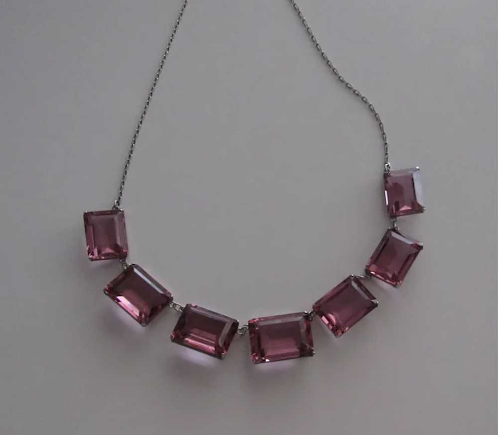 Alexandrite Color Change Crystal Sterling Necklac… - image 2