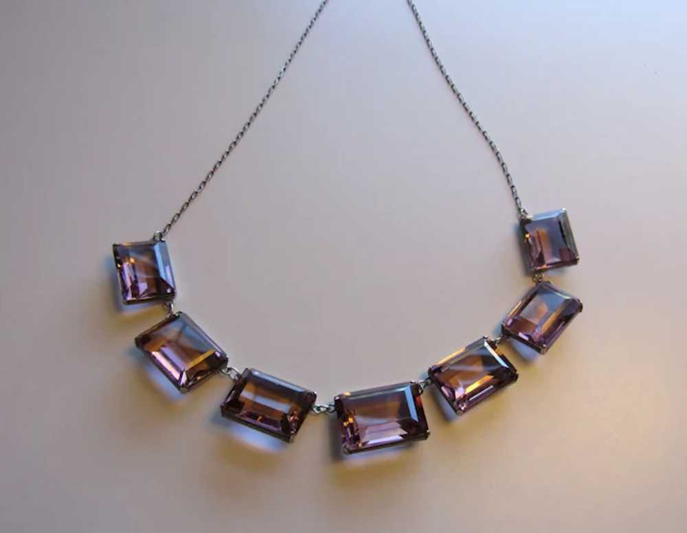 Alexandrite Color Change Crystal Sterling Necklac… - image 3