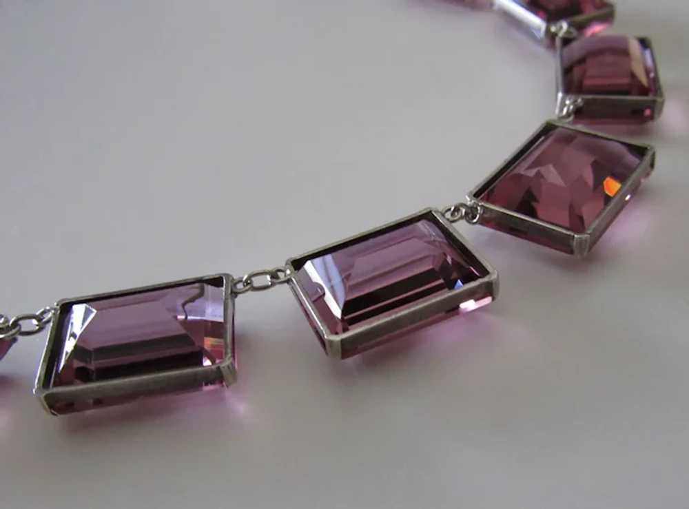 Alexandrite Color Change Crystal Sterling Necklac… - image 5