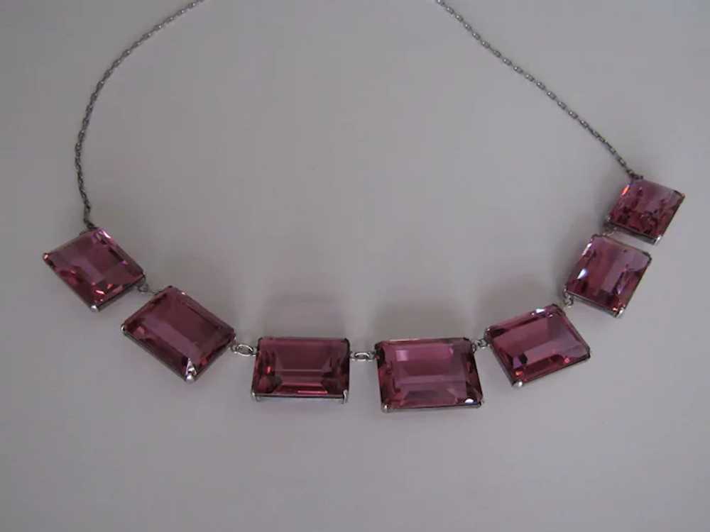 Alexandrite Color Change Crystal Sterling Necklac… - image 6