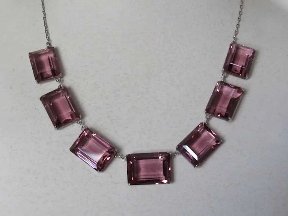 Alexandrite Color Change Crystal Sterling Necklac… - image 9