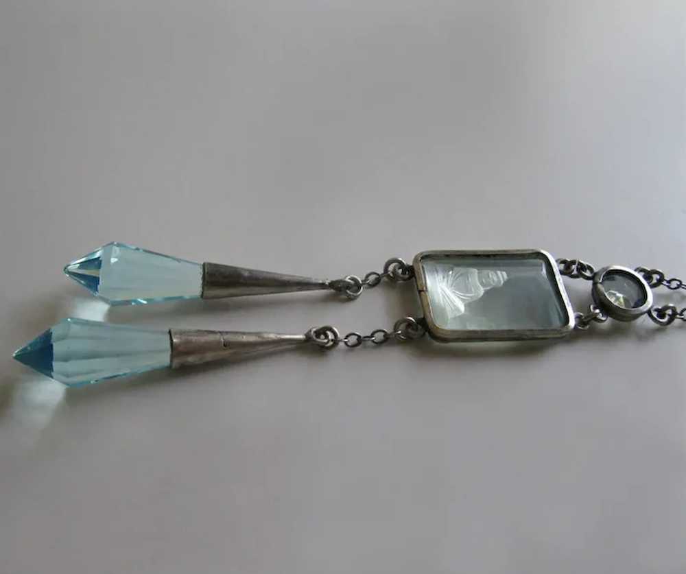 Antique Art Deco Crystal Negligee Sterling Silver - image 3