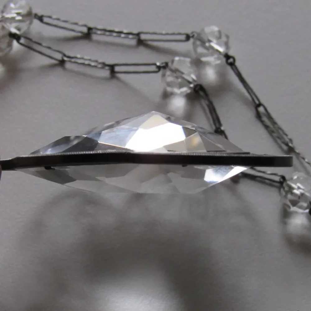 Antique Rock Crystal Sterling Silver Necklace - image 4