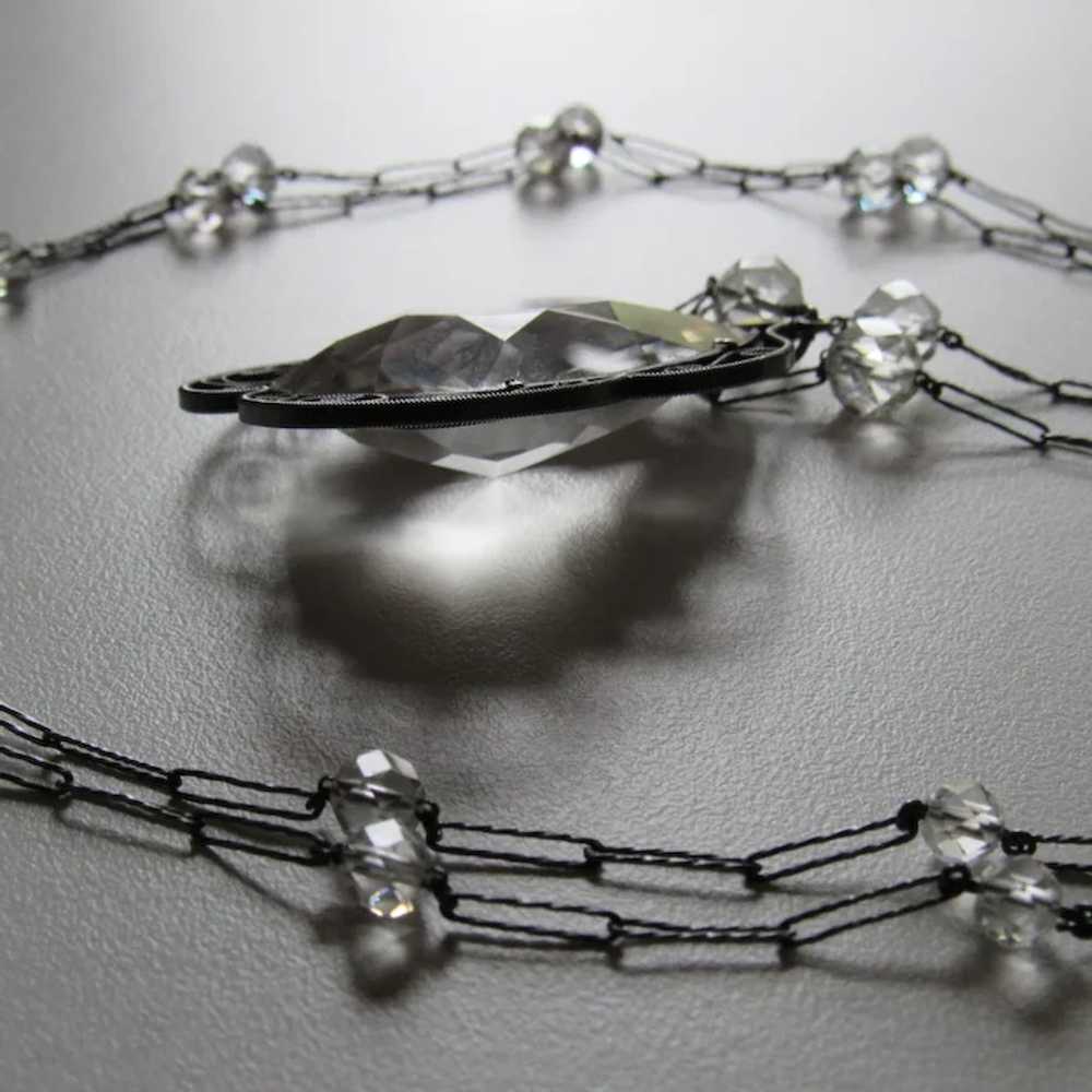 Antique Rock Crystal Sterling Silver Necklace - image 6