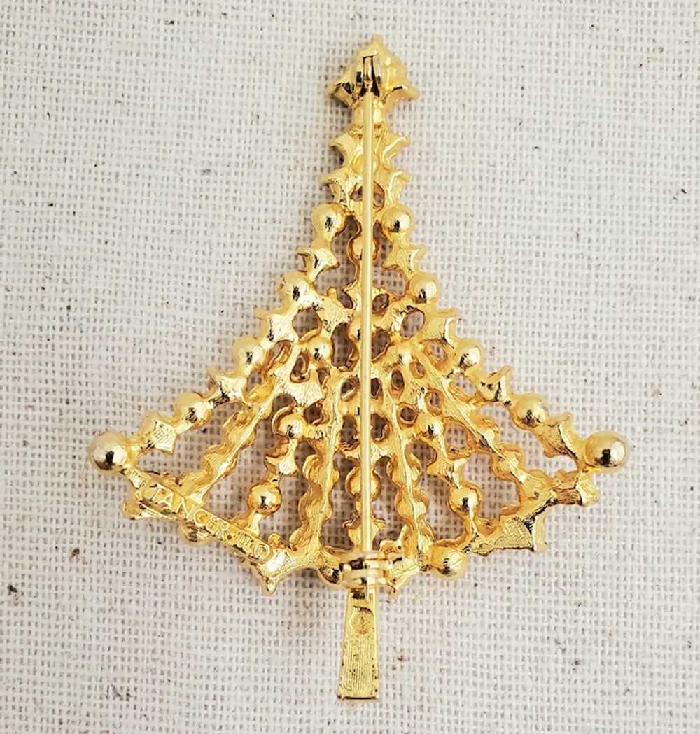 Vintage TANCER II Clear Rhinestone Christmas Tree… - image 2