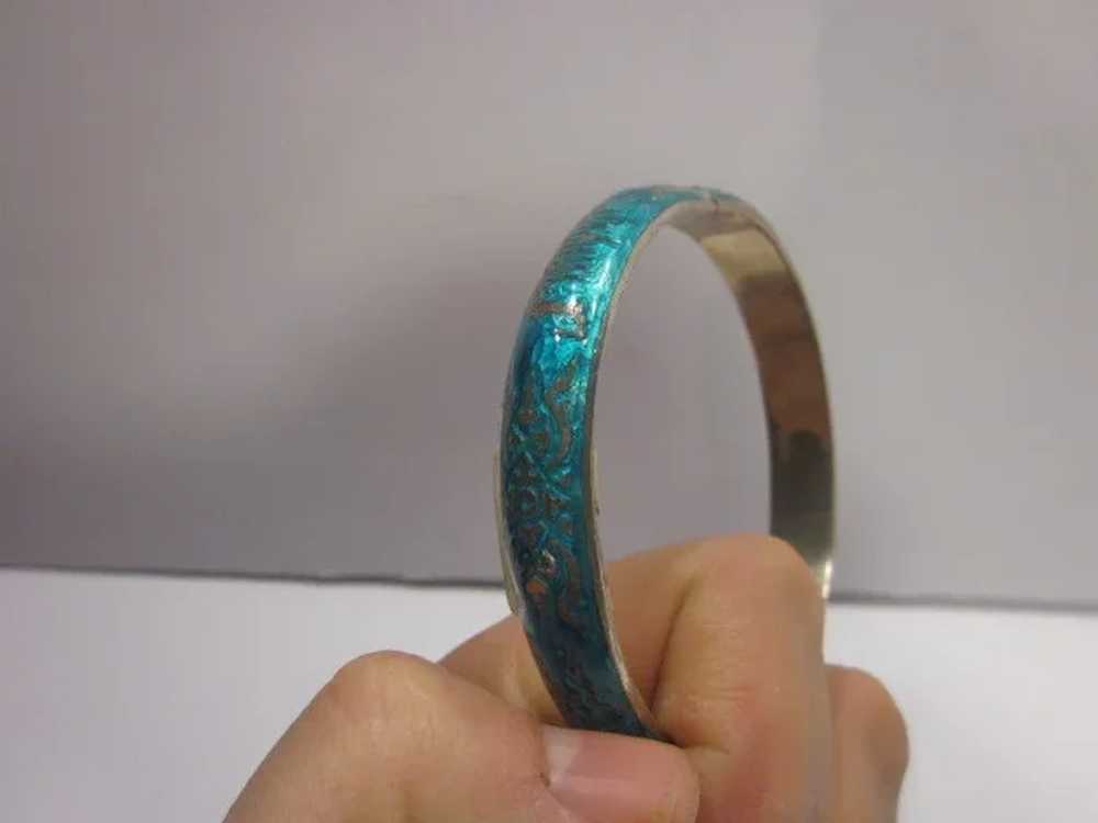 Sterling Silver Cloisonne Siam bracelet - image 3