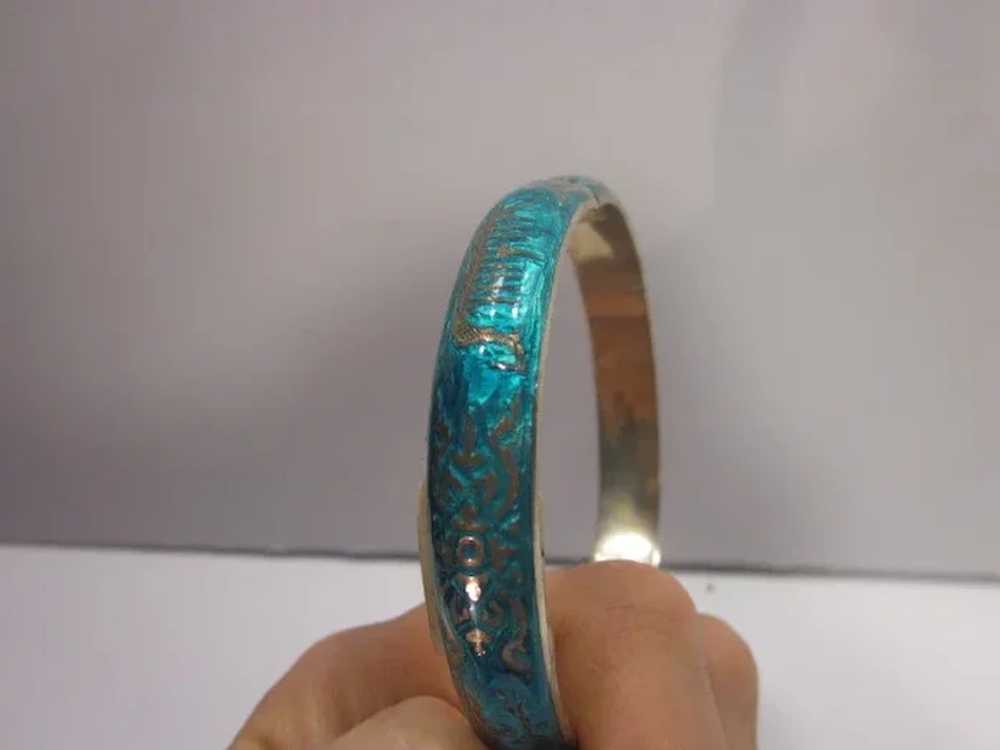 Sterling Silver Cloisonne Siam bracelet - image 4