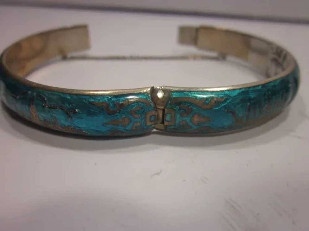 Sterling Silver Cloisonne Siam bracelet - image 7