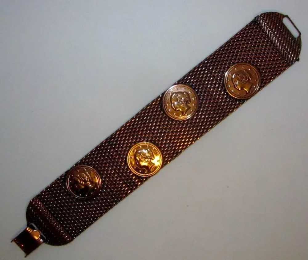 Vintage Mesh Coin Bracelet - image 3