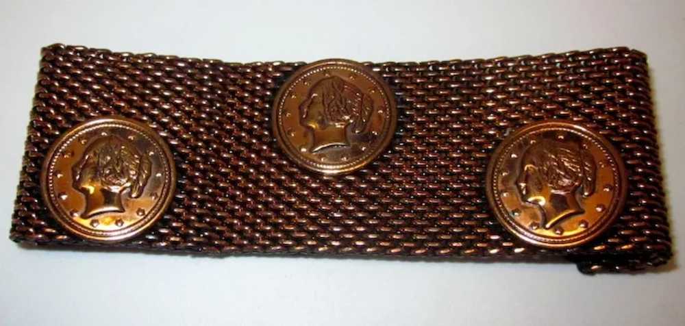 Vintage Mesh Coin Bracelet - image 5