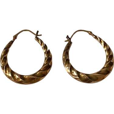10K Rose Gold Twist Earrings
