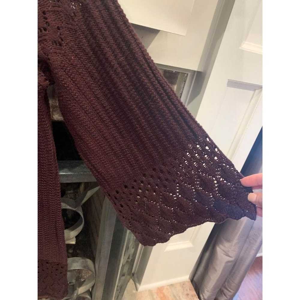 Other Lauren Conrad maroon crimson sheer sweater,… - image 2