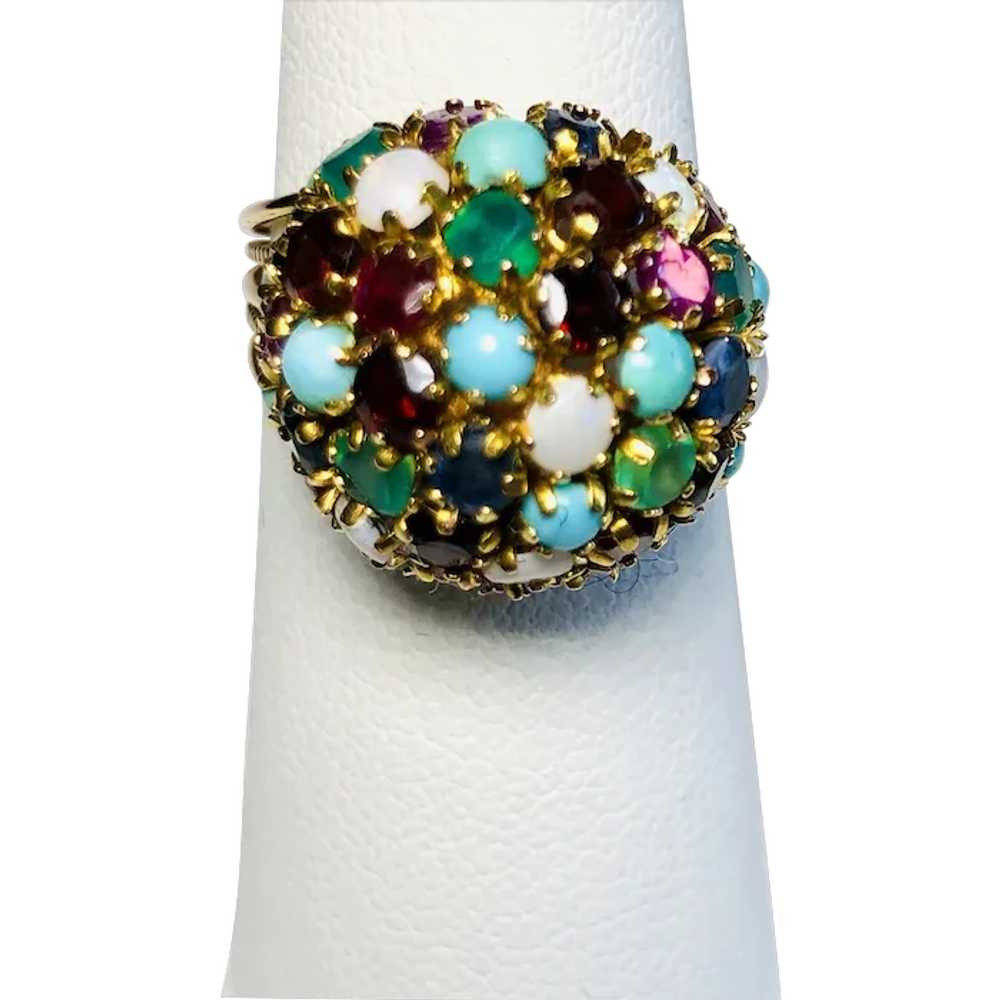 14K Yellow Gold Bombe Ring - image 1