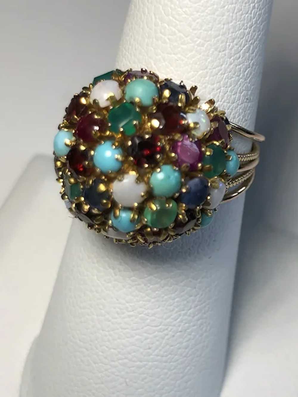 14K Yellow Gold Bombe Ring - image 6