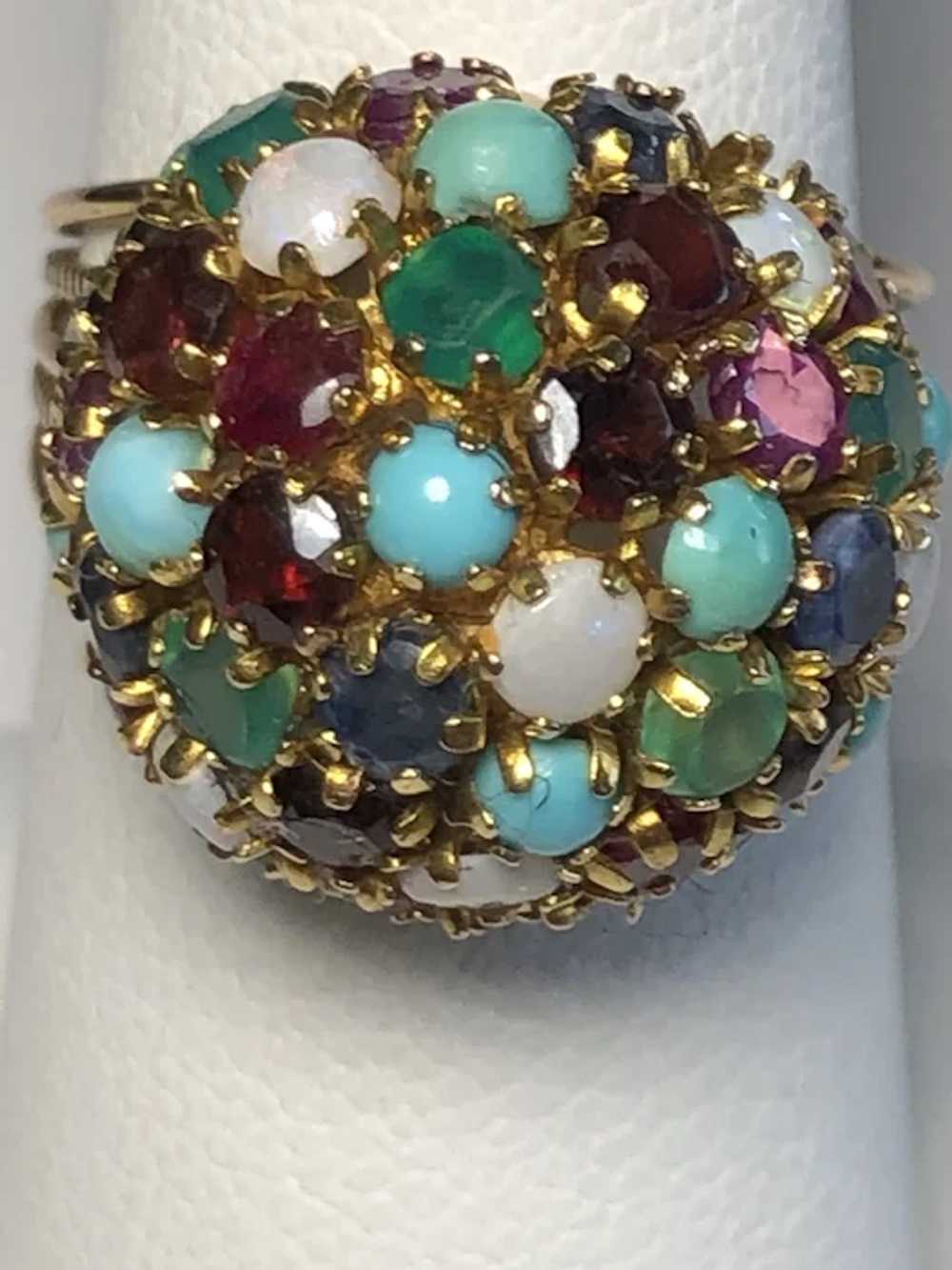 14K Yellow Gold Bombe Ring - image 7