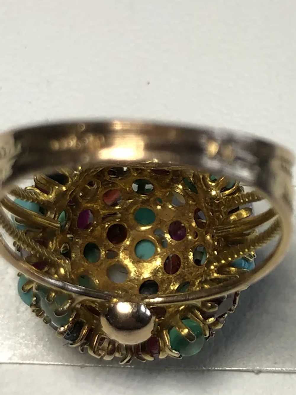 14K Yellow Gold Bombe Ring - image 8