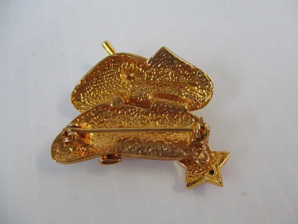 Dorothy Wizard of Oz Slippers Wand Brooch Vintage - image 6