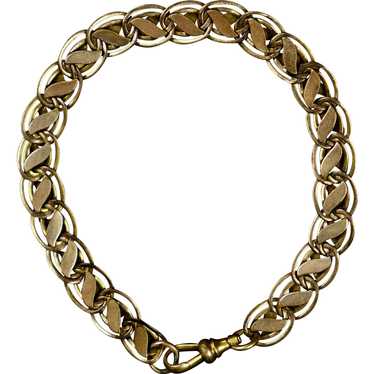 Victorian 9K Gold Fronts Book Chain Bracelet