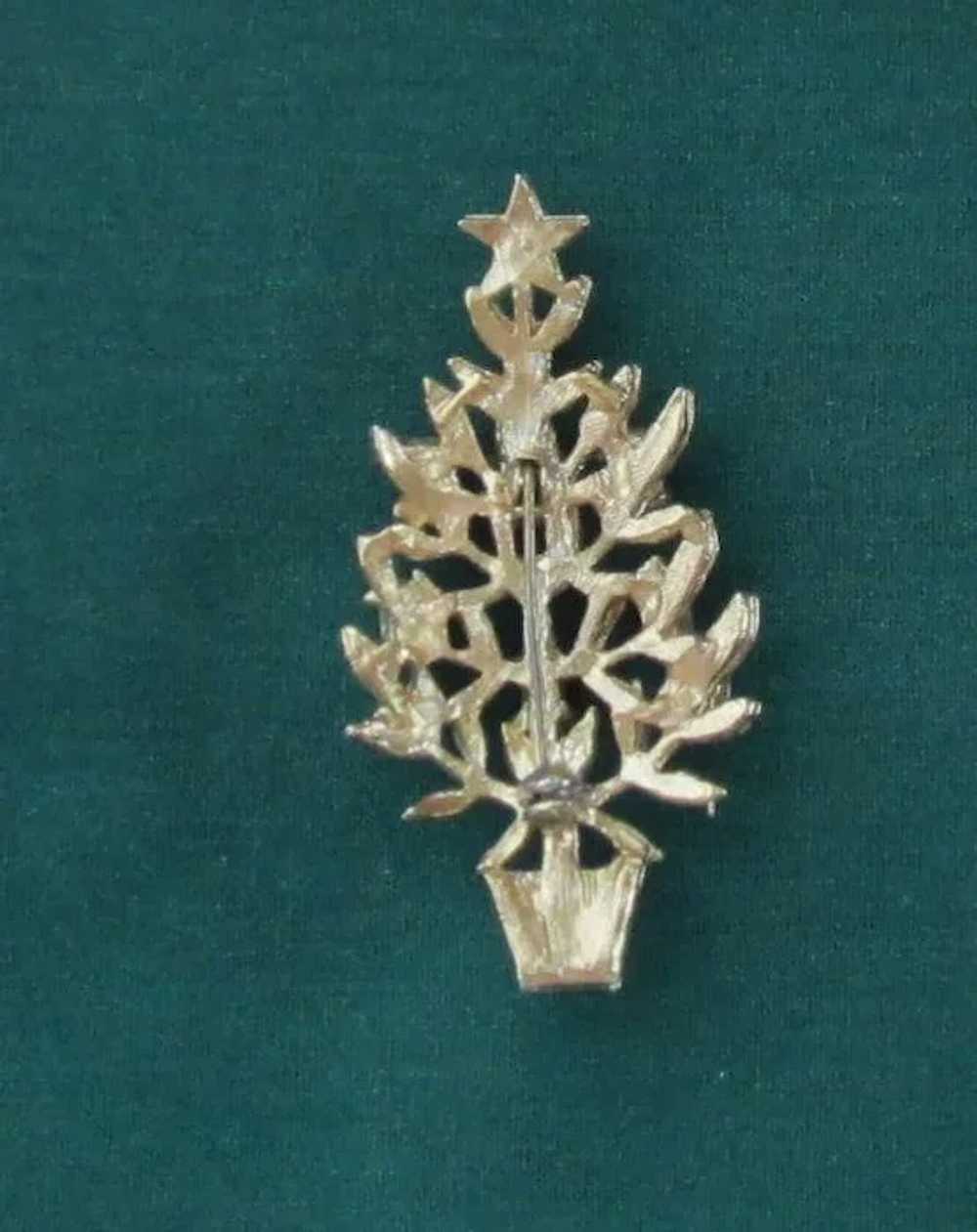 Vintage Christmas Tree Pin - image 2