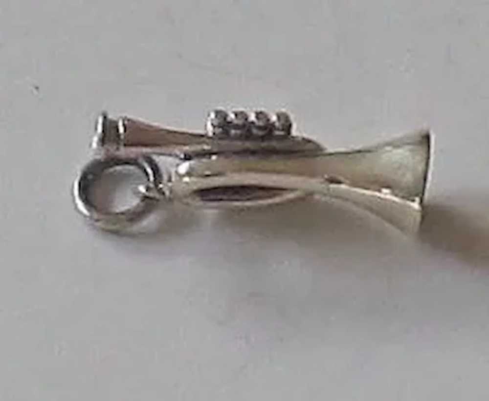 Sterling Silver Trumpet Charm - image 2