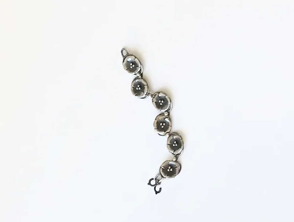 Sterling Silver Flower Bracelet - image 3
