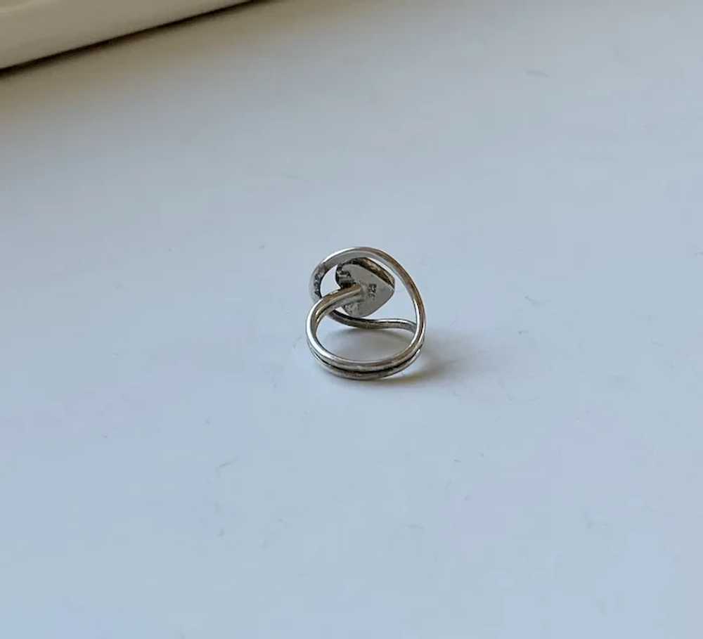 Sterling Silver Larimar Heart Ring - image 4