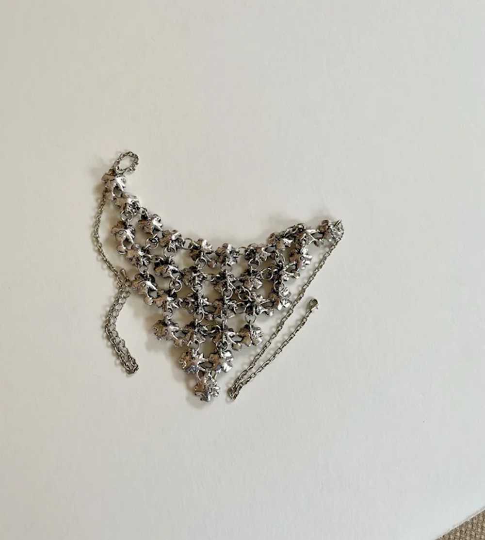 Silver Bib with Faux Turquoise Necklace - image 5