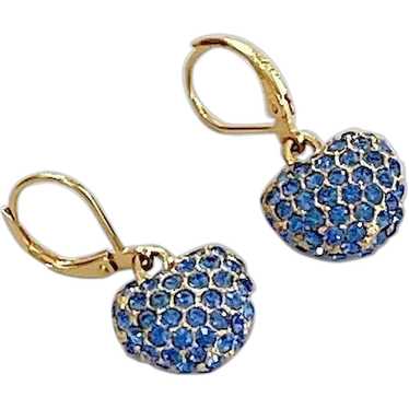 Joan Rivers Sparkling Heart Earrings - image 1