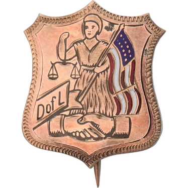 Daughters of Liberty Enamel Antique Rose Gold Shie