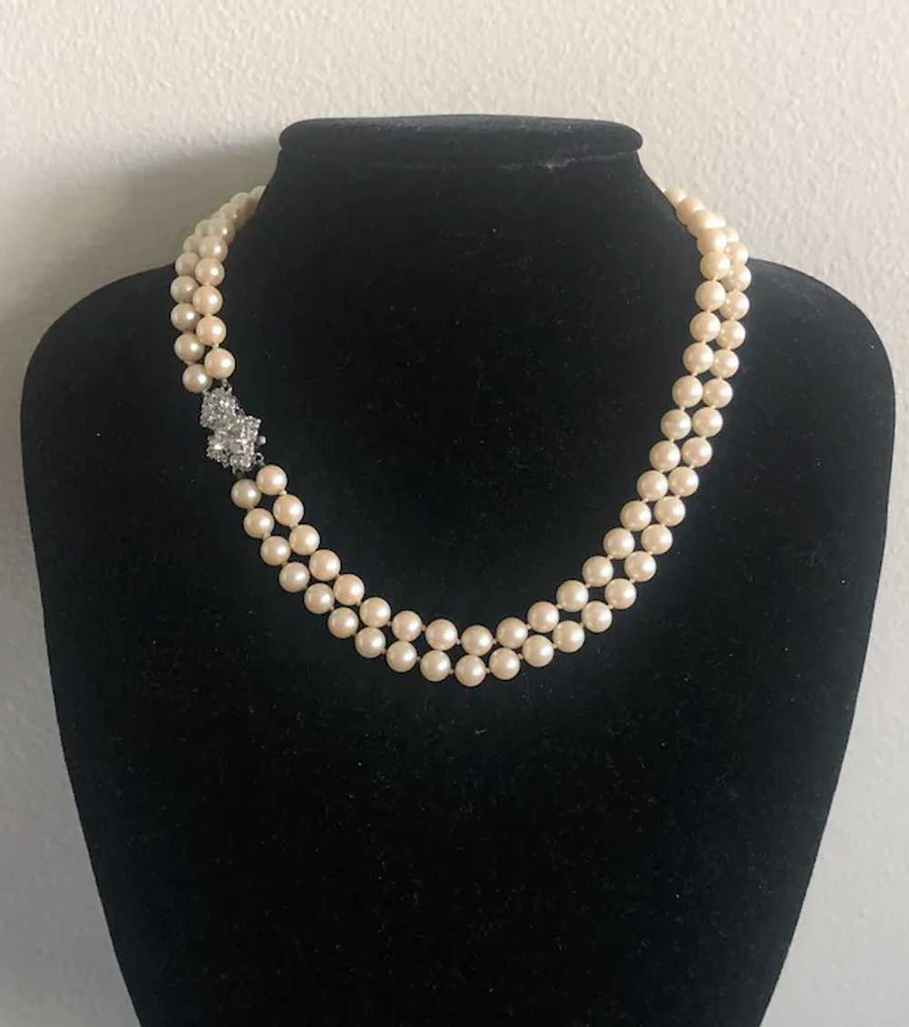 Beautiful Two Strands Creamy Colour Faux Pearl wi… - image 10