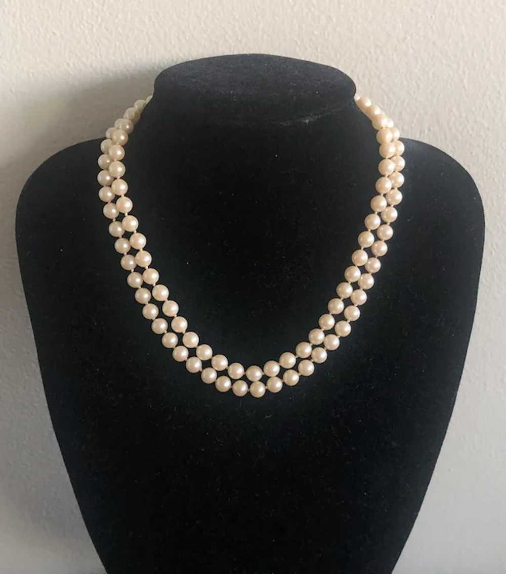 Beautiful Two Strands Creamy Colour Faux Pearl wi… - image 11