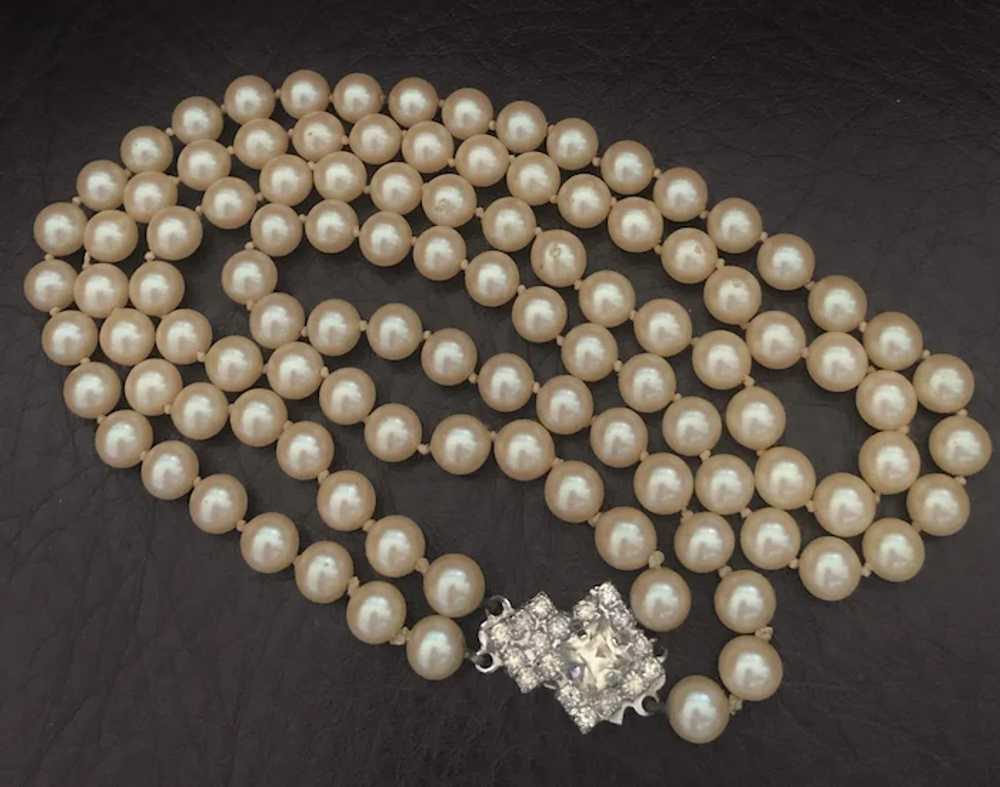Beautiful Two Strands Creamy Colour Faux Pearl wi… - image 3