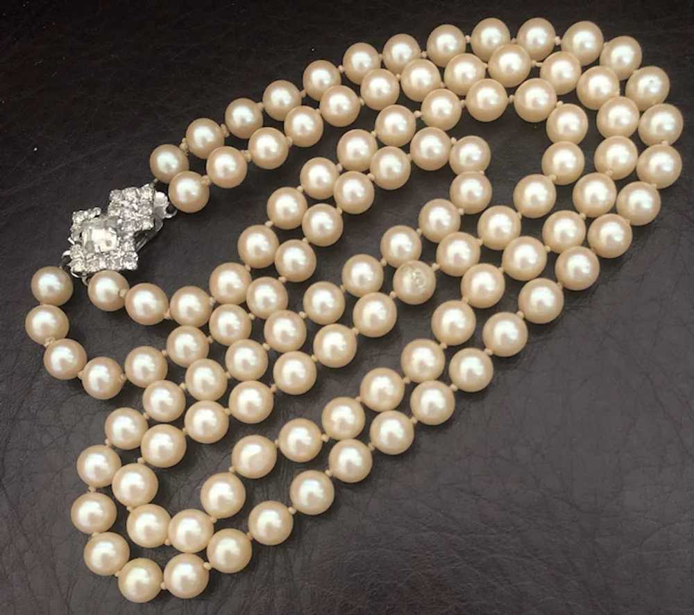Beautiful Two Strands Creamy Colour Faux Pearl wi… - image 5