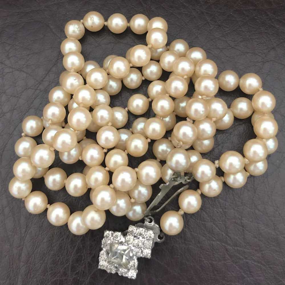 Beautiful Two Strands Creamy Colour Faux Pearl wi… - image 6