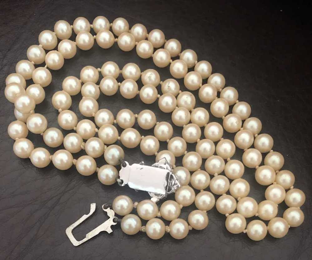 Beautiful Two Strands Creamy Colour Faux Pearl wi… - image 7