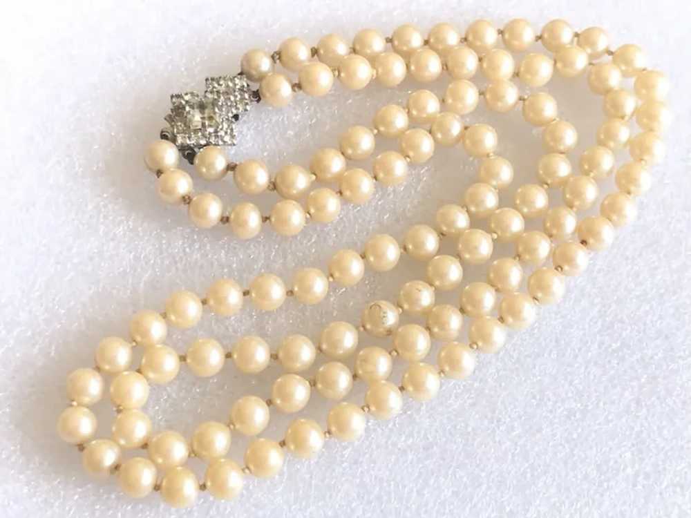 Beautiful Two Strands Creamy Colour Faux Pearl wi… - image 8