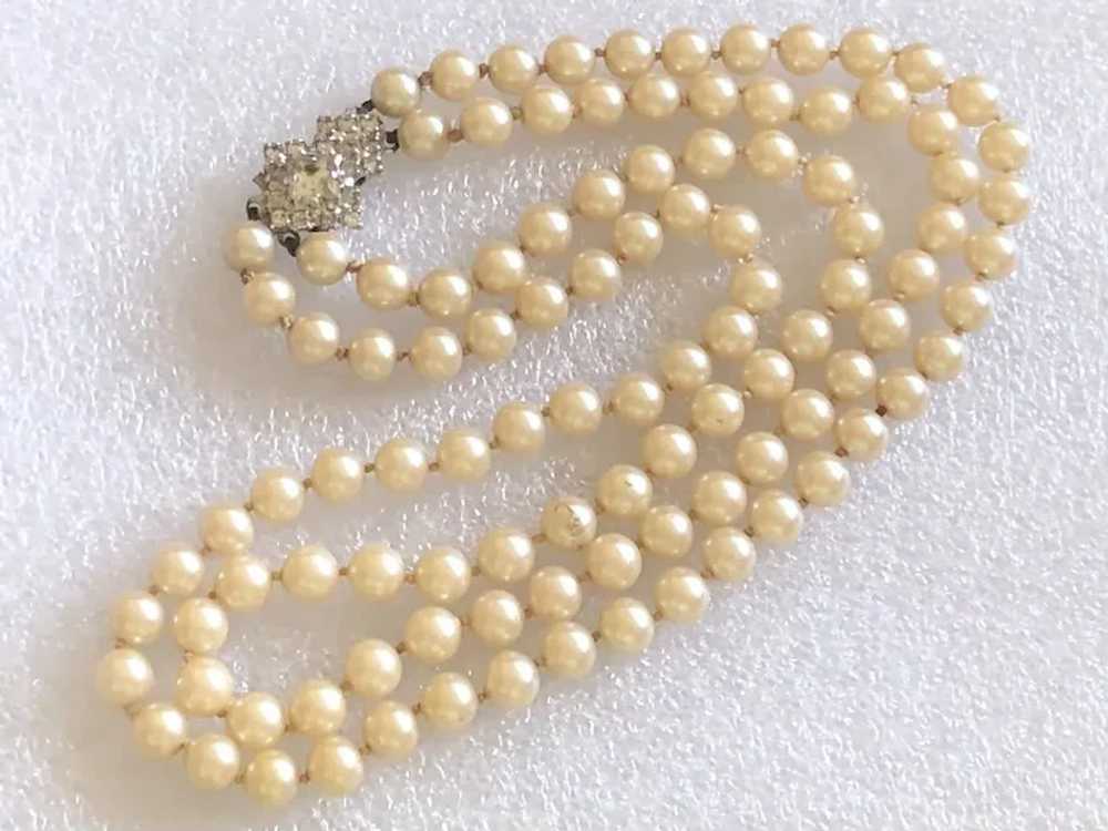 Beautiful Two Strands Creamy Colour Faux Pearl wi… - image 9