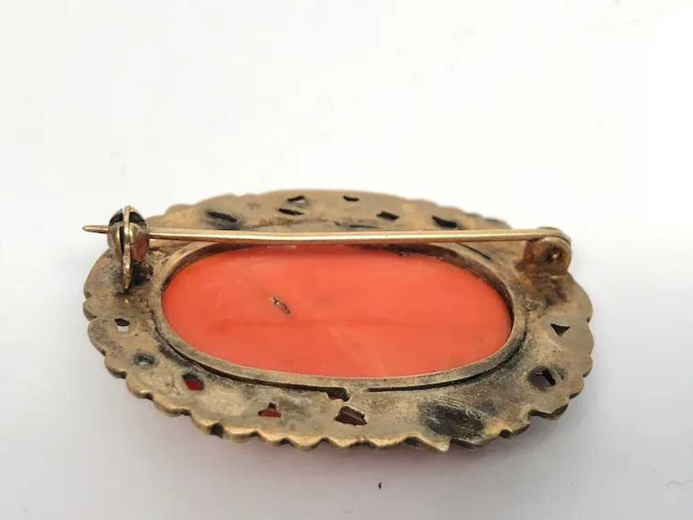 Amazing Antique Chinese Gild Hand Carved Salmon R… - image 7
