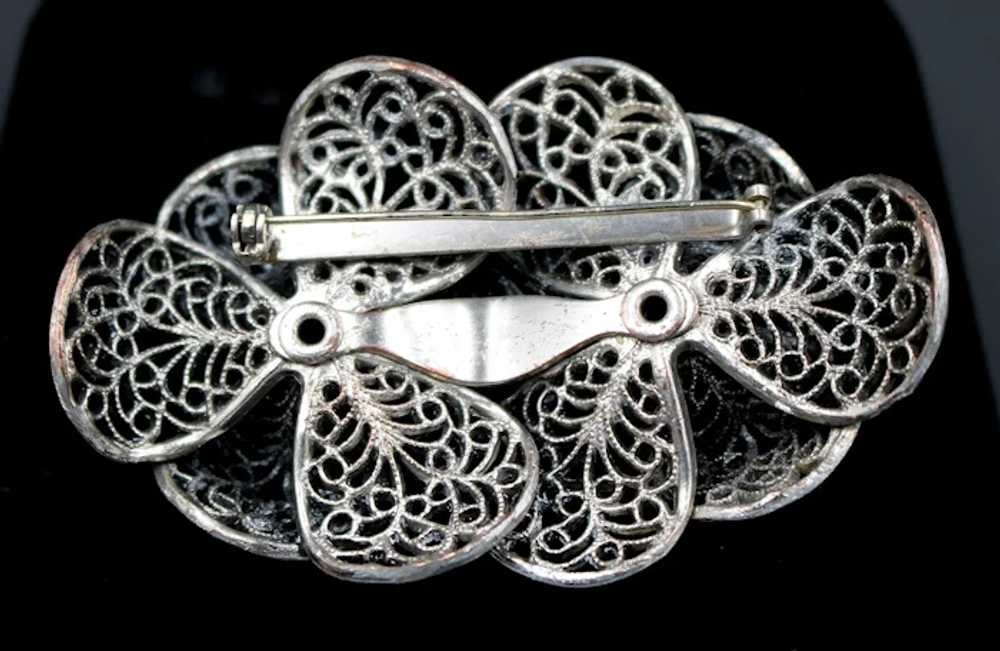 Brooch Pin 3D Full Bloom Double Flower Figural Pi… - image 6