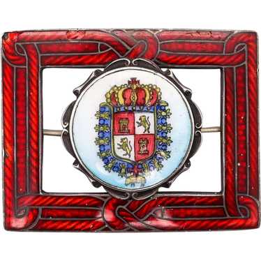 Spain 1880-1910 Unusual Patriotic Monarchic Brooc… - image 1