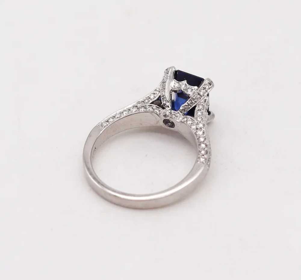 Charles Krypell Modern Ring In Platinum With 4.91… - image 7