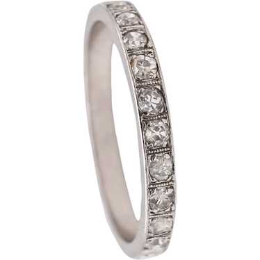 Art Deco 1930 half Eternity Ring in Platinum with 