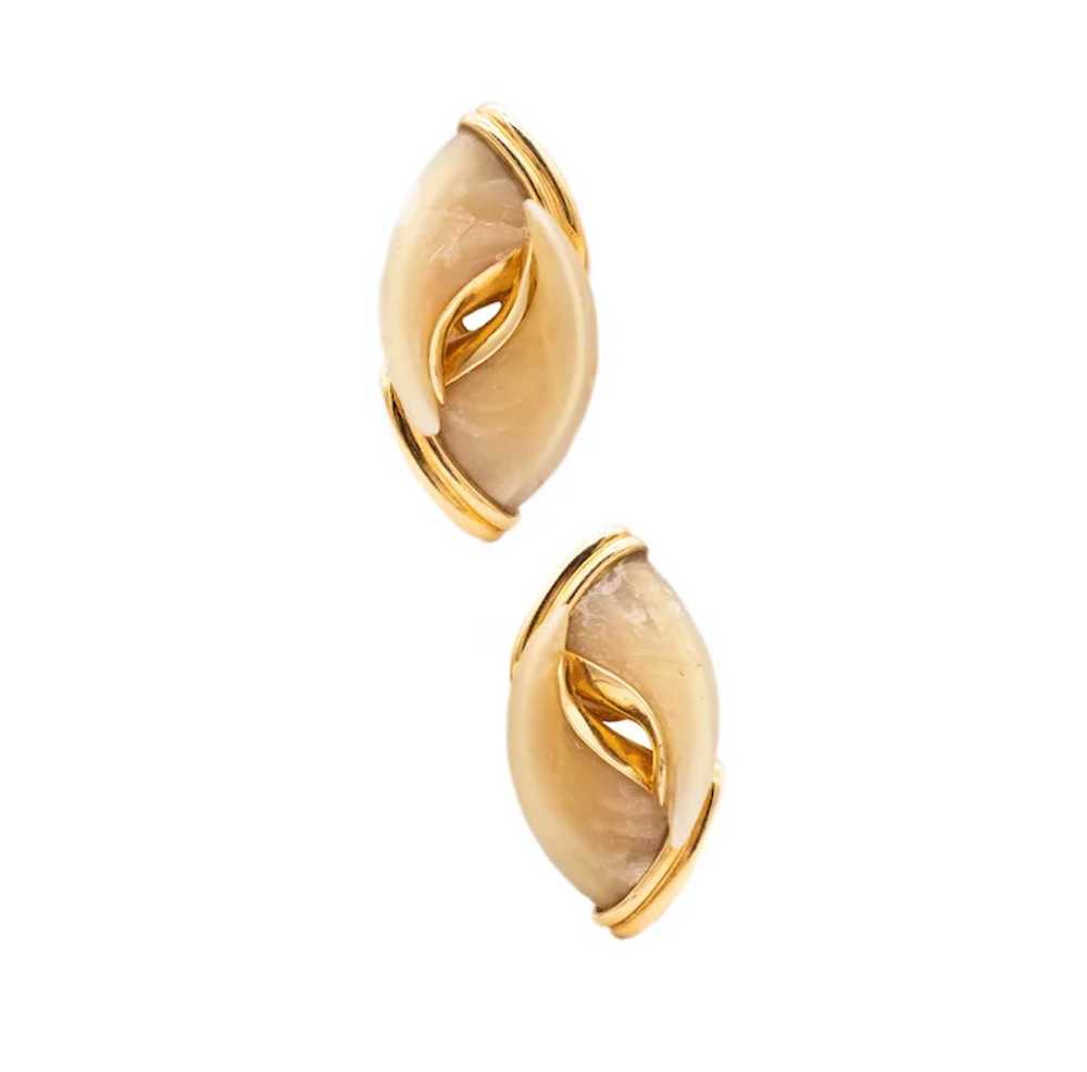 Bry of Paris 1970 rare French earrings in 18 kt y… - image 6