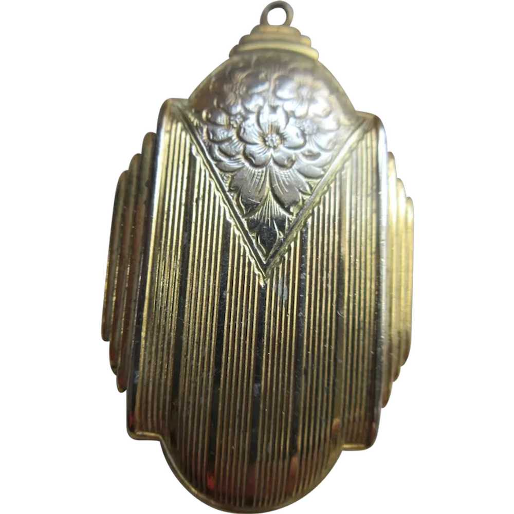 Older Vintage Evans Locket in Gold Fill - image 1