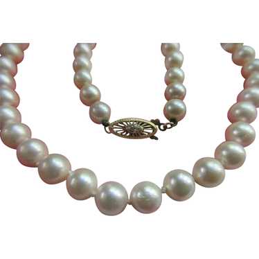 Vintage 14K Cultured Pearl Necklace
