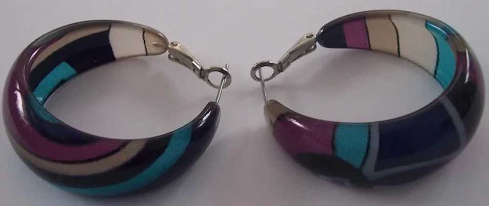 FAB Mod Pucci Style Hoop Earrings - image 2