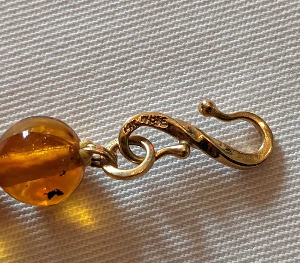 Vintage Amber Bead Necklace - image 4