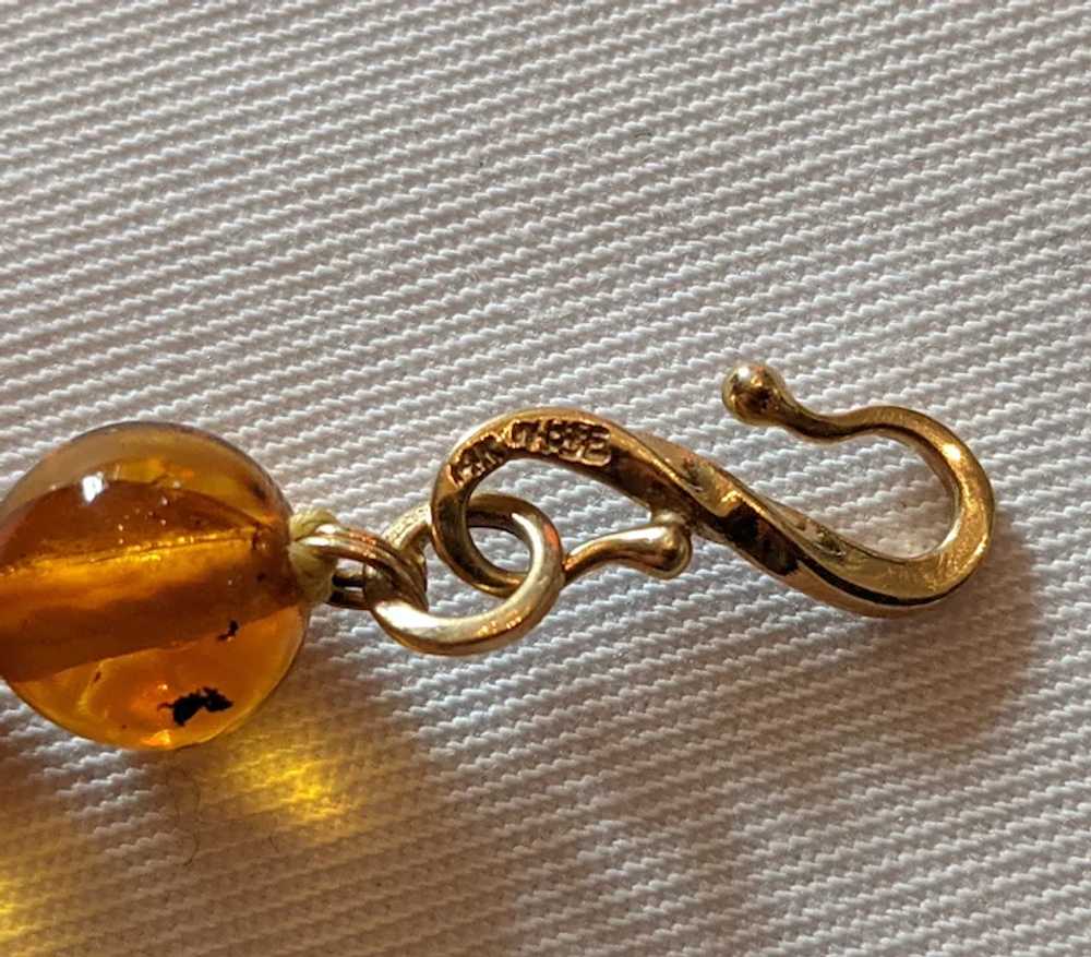Vintage Amber Bead Necklace - image 4