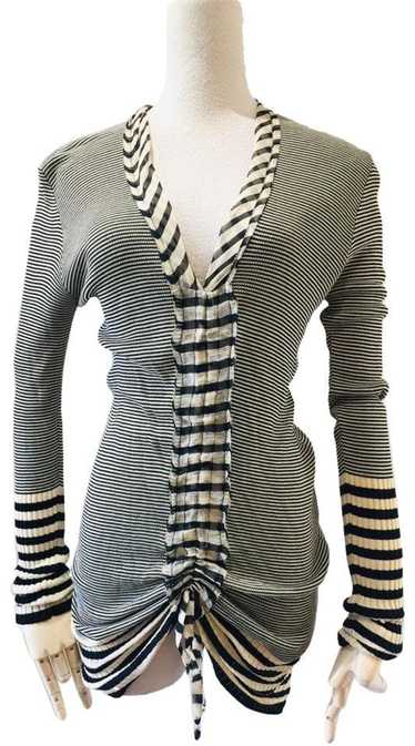 Jean Paul Gaultier black and cream stripe sweater 