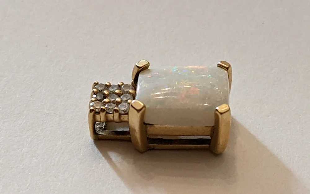 Vintage Opal And 14k Gold Pendant - image 2